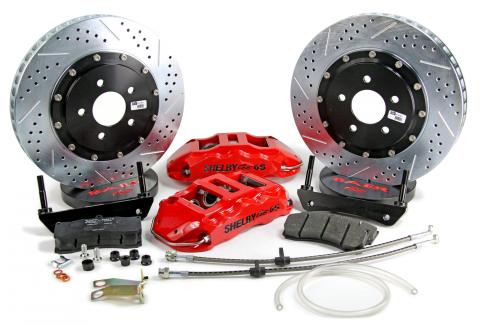 Brake System 15 Inch Front Extreme Red Shelby Logo 03-06 Expedition 4WD BAER Brakes