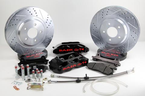 Brake System 13 Inch Front Track4 Black 94-04 Mustang BAER Brakes