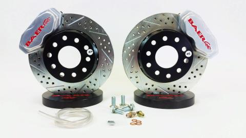Brake System 11 Inch Front SS4+ Deep Stage Drag Race Clear 94-02 Mustang BAER Brakes