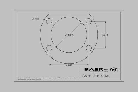 Brake System 11.65 Inch Rear IronSport with Park Brake (NON-Staggered Shocks) Ford 9 Inch BAER Brakes