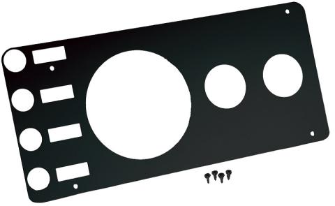 Jeep CJ Gauge Cover Without Radio Opening 76-86 CJ Powdercoat Black Kentrol