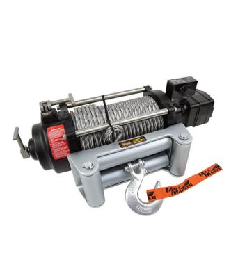 HI9000 Hydraulic Winch 9000 lbs Rated Line Pull 12V Low Pressure 2-Speed Hydraulic Motor w/Roller Fairlead 100 ft. Cable Mile Marker
