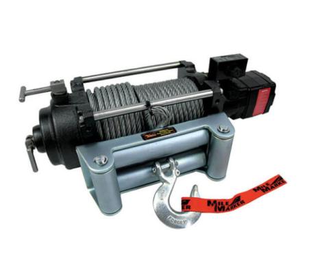 12000 LB Hydraulic Winch 18.7 C.I. 24V Hydraulic Motor w/Roller Fairlead 100 Foot Cable HI12000 Mile Marker