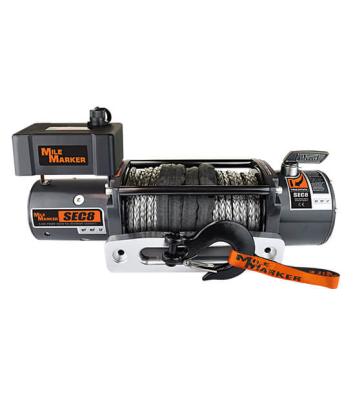 8000 LB Winch Waterproof 4.9 HP Series Wound 12V Motor W/ 92 Foot Synthetic Rope SEC8 Scout ES Mile Marker