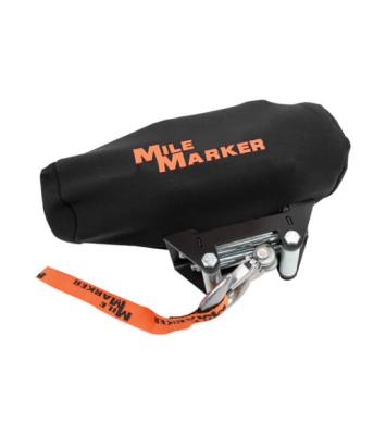 Winch Cover Fits 2500 - 3500 LB Electric Winches Black w/Logo Mile Marker