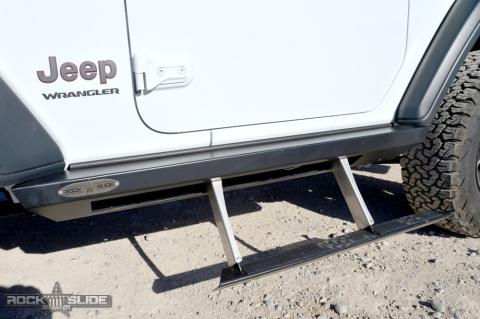 Jeep JL Side Step Sliders For 2024 Wrangler JL 2 Door Models Drivers Side Sub Part Rock Slide Engineering