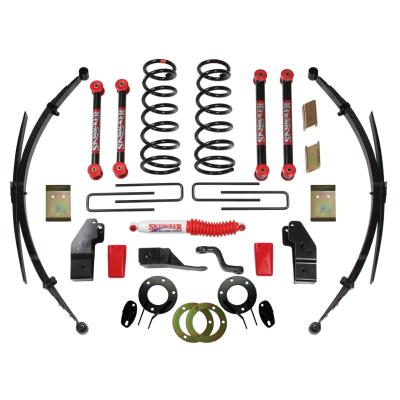 Standard Class 2 Lift Kit 4-4.5 Inch Lift 94-99 Dodge Ram 3500/2500 Includes Front Coil Springs Rear Leaf Springs Pitman Arm Rear U Bolts Vent Hose Steering Stabilizer Dual Shock Bracket Skyjacker