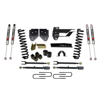 Lift Kit 4 Inch Lift w/Adjustable 4-Links 17-19 Ford F-350 Super Duty Includes Front Coil Springs Blocks U-Bolts Bump Stop Spacers Upper/Lower Radius Arms M9500 Monotube Shock Skyjacker