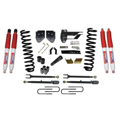 Suspension Lift Kit w/Shock 6 Inch Lift w/Adjustable 4-Links 17-19 Ford F-250 Super Duty Incl. Front Coil Springs U-Bolts Bump Stop Spacers Upper/Lower Radius Arms Lowering Brackets Hydro 7000 Shocks Skyjacker