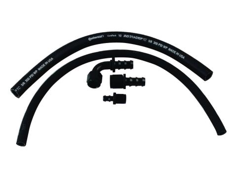 Hose Kit for PSC Remote Reservoir Installation #6 JIC RTN #10 JIC Feed Black Fittings PSC Performance Steering Components