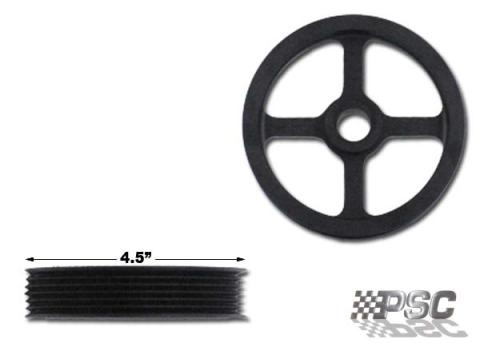 4.5 Inch Power Steering Pump Pulley, 6 Rib Serpentine for Type II/CBR/CBX Power Steering Pump PSC Performance Steering Components