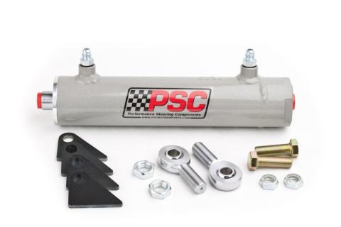 Single Ended Steering Cylinder Kit for Full Hydraulic Steering Systems, 2.5 Inch X 8.0 Inch X 1.125 Inch Rod PSC Performance Steering Components
