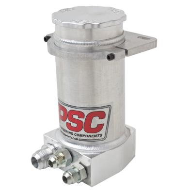 Pro Touring Brushed Aluminum Hydroboost Remote Reservoir Kit, 2X #6AN Return #10AN Feed PSC Performance Steering Components 