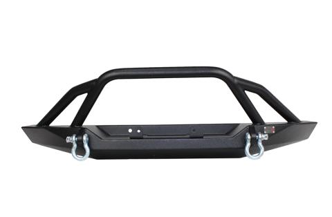 Cherokee XJ Front Winch Bumper W/Grille Guard Bullhead Steel Black Textured Powdercoat Fishbone Offroad