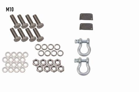 Barracuda D-Ring Mount Pair 07-18 Jeep Wrangler, 18-Present Jeep Wrangler, 18-Present Jeep Gladiator JT Fishbone Offroad