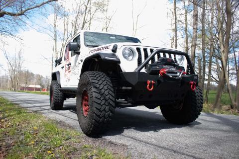 18-Current Jeep Wrangler JL, JLU and 20-Current Jeep Gladiator JT Front Steel Elite Fenders Fishbone Offroad