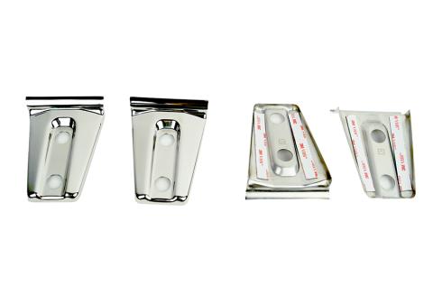 Jeep JK Door Hinge Overlays 4 Pieces 2 Door 07-18 Wrangler JK Polished Silver Kentrol