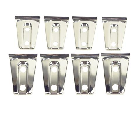 Jeep JK Door Hinge Overlays 8 Pieces 4 Door 07-18 Wrangler JK Polished Silver Kentrol