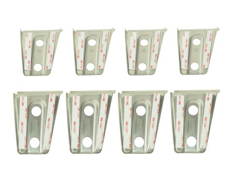 Jeep JK Door Hinge Overlays 8 Pieces 4 Door 07-18 Wrangler JK Polished Silver Kentrol
