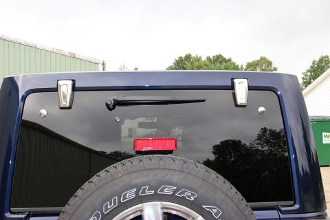 Jeep JK Liftgate Button Covers Pair 07-18 Wrangler JK Polished Silver Kentrol