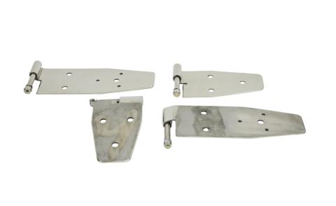 Jeep YJ Hardtop Door Hinge Set 4 Pieces 94-95 Wrangler YJ Polished Silver Kentrol