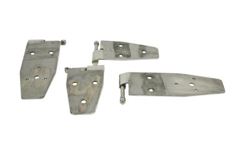 Jeep YJ Hardtop Door Hinge Set 4 Pieces 94-95 Wrangler YJ Polished Silver Kentrol