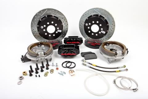 Brake System 13 Inch Rear SS4+ w/Park Brake Black 93 Mustang 5 Lug BAER Brakes