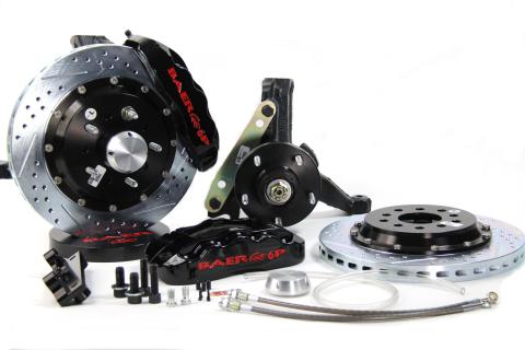 Brake System 13 Inch Front Pro+ Black 78-87 GM G Body Modified Stock Spindles BAER Brakes