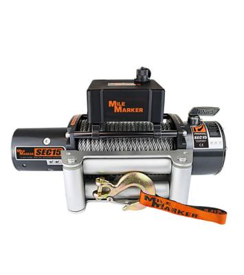 15000 LB Winch Waterproof 12V Motor 6.8 HP Series Wound Motor SEC15 ES Mile Marker