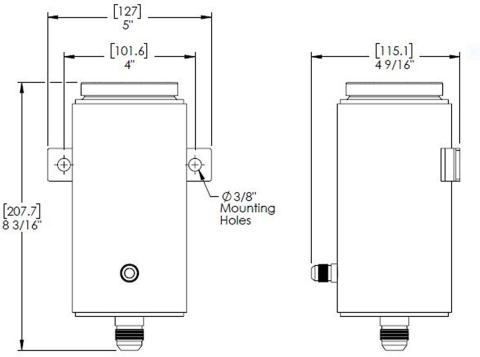 Machined Aluminum Power Steering Reservoir Trail Gear