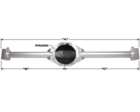 Rock Assault Nine Rear Axle Housing With Bearing Pockets 3.5 Inch X 1/4 Inch X 68 Inch Wms With Shafts ARB with Inspection Hole Trail Gear