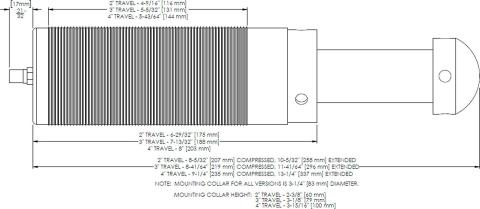 Performance 2.5 Inch Threaded Body Bump Stop Sets - 2 Inch Stroke Trail Gear