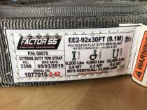 30 Foot Tow Strap Extreme Duty 30 Foot x 2 Inch Gray Factor 55