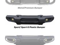 Jeep JL Fog Light Squadron-R SAE 18-Pres Wrangler JL Sport/Sport-S Fog Pocket Kit Baja Designs