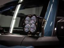 Bronco A Piller Light Kit 21-Up Ford Bronco XL Pro Spot w/Upfitter Baja Designs