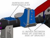 JK Rear Tracbar Bracket 3.5 Inch Diameter Artec Industries