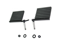 Jeep Foot Peg Set 76-06 CJ YJ TJ Wrangler Gloss Black Fishbone Offroad