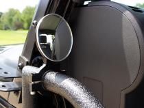 Tube Door Mirror Billet Aluminum Black Powdercoat Fishbone Offroad