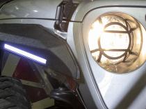 Jeep JL Headlight Guards For 18-Pres Wrangler JL Aluminum Fishbone Offroad
