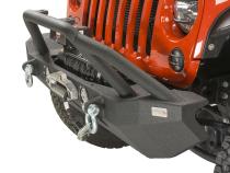 Jeep JK Front Winch Bumper W/LEDs Full Width 07-18 Wranger JK Black Texured Powercoated Fishbone Offroad