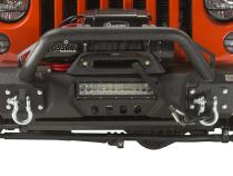 Jeep JK Front Stubby Winch Bumper W/Tube Guard 07-18 Wranger JK Black Texured Powercoated Fishbone Offroad