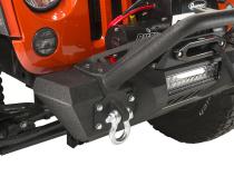 Jeep JK Front Stubby Winch Bumper W/Tube Guard 07-18 Wranger JK Black Texured Powercoated Fishbone Offroad