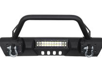 Jeep JK Front Stubby Winch Bumper W/Tube Guard 07-18 Wranger JK Black Texured Powercoated Fishbone Offroad