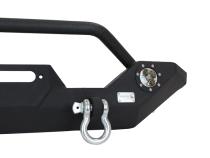 Jeep TJ/YJ Front Bumper W/LED's 87-06 Wrangler TJ/YJ Steel Black Textured Powercoat Fishbone Offroad