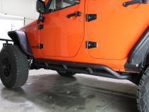 Jeep JK Rock Sliders 2 Door 07-18 Wrangler JK Unlimited Steel Black Textured Powdercoat Fishbone Offroad