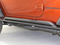 Jeep JK Rock Slider 07-18 Wrangler JK 2 Door Rubicon Steel Black Textured Powdercoat Fishbone Offroad