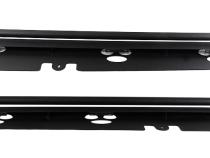 Jeep JK Rock Slider 07-18 Wrangler JK 4 Door Rubicon Steel Black Textured Powdercoat Fishbone Offroad