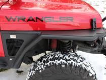 Jeep TJ Tube Fenders Front 3 Inch Flare 97-06 Wrangler TJ Steel Black Textured Powdercoat Fishbone Offroad