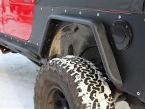 Jeep TJ Tube Fenders Rear 3 Inch Flare 97-06 Wrangler TJ Steel Black Textured Powdercoat Fishbone Offroad