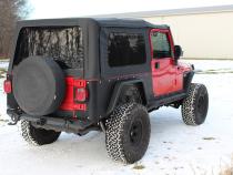 Jeep TJ Tube Fender Set Of 4 Front and Rear 97-06 Wrangler TJ Steel Black Textured Powdercoat Fishbone Offroad
